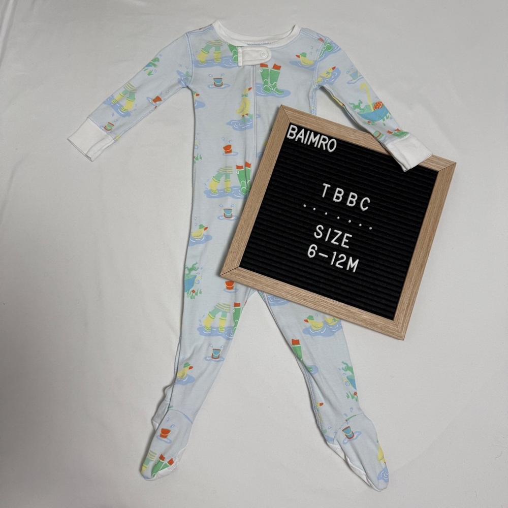 TBBC Knox's Night Night - Play in the Puddles onepiece footed pajamas size 6-12M